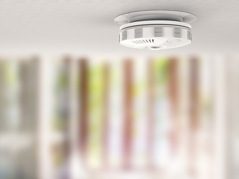 Smoke detector installation in Hilo, Hawaii